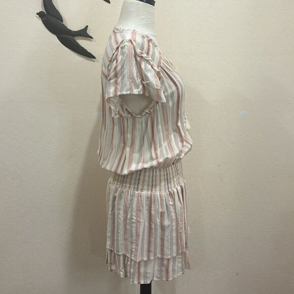 Paige Cristina Striped Mini Dress ~ Ecru / Multi ~ S ~ Revolve - Picture 5 of 13